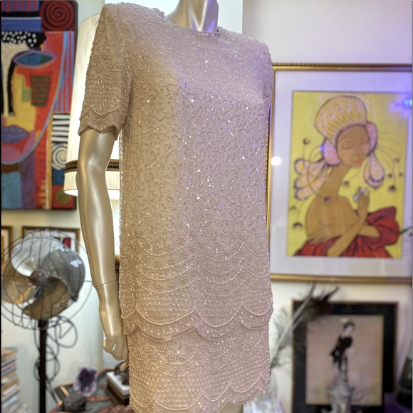 New Brilliante BY JA Dress 100% Silk Size Small Retro Vintage Inspired - Picture 8 of 12